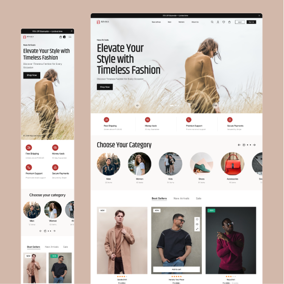 Benaka Clothing e-commerce