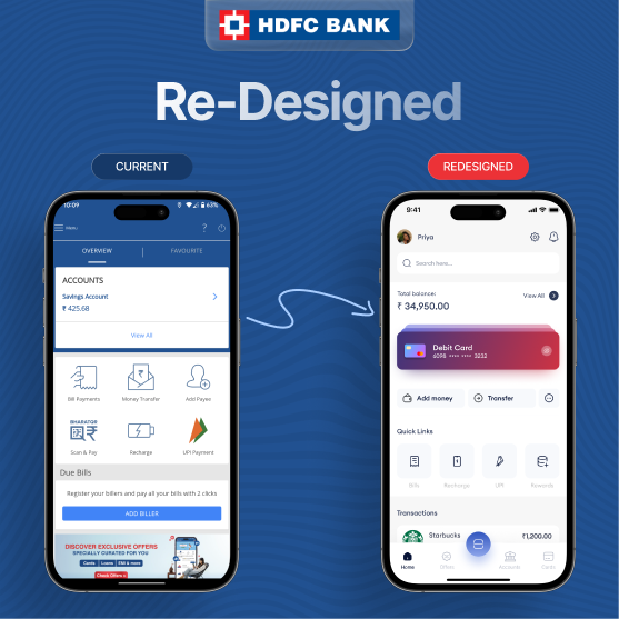 HDFC app redesign