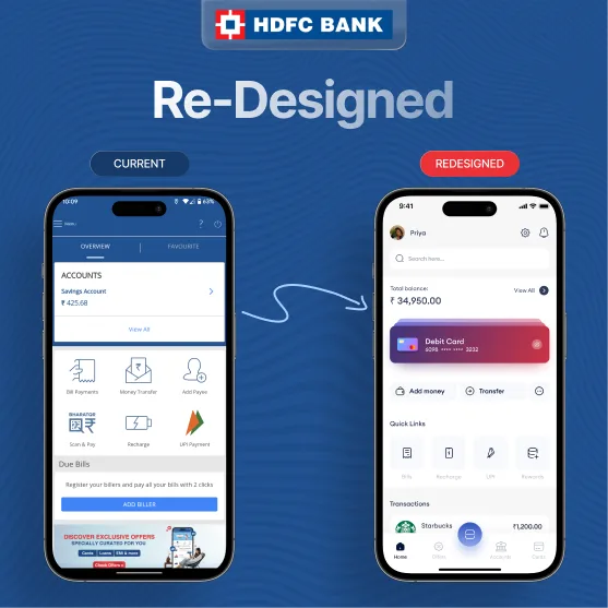 HDFC app redesign